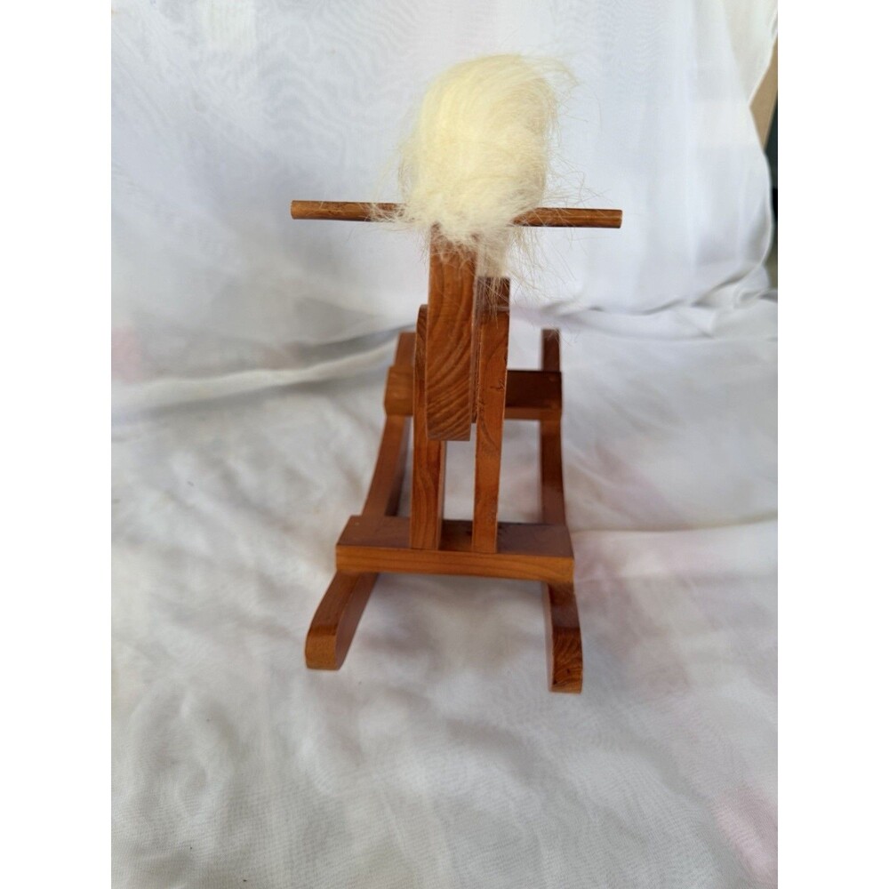Vintage Wooden Rocking Horse 12” x 11” Handcrafted Heirloom Decor - Picture 4 of 7